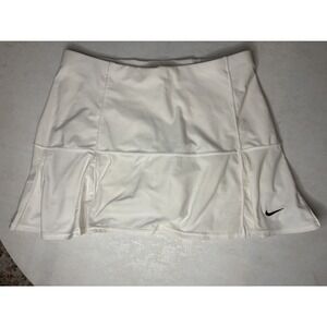 Nike Fit Dry Women White Tennis Skort Pleated Athletic Skirt Size S